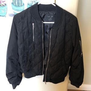 Black bomber jacket